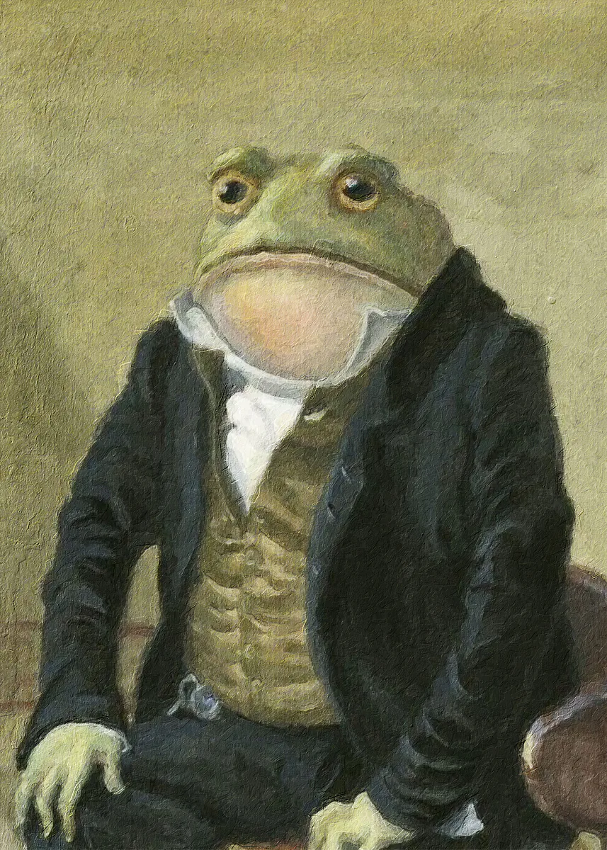 frog gentlemen Blank Meme Template