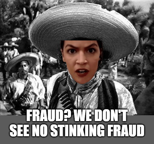 Badges | Fraud? We don't see no stinking fraud | image tagged in badges | made w/ Imgflip meme maker