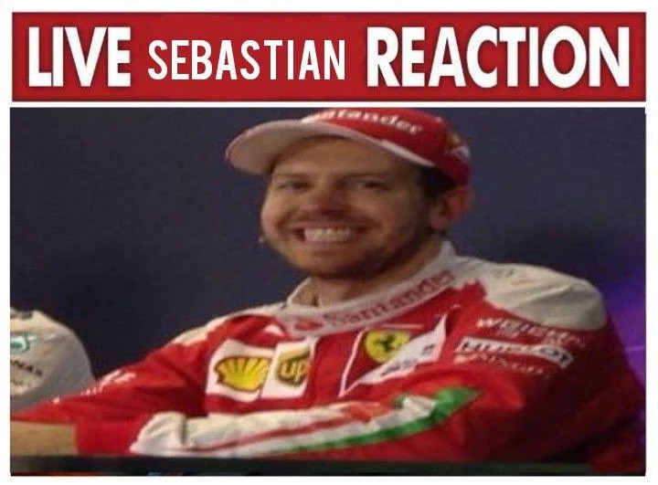 Live Sebastian Vettel Reaction Blank Meme Template