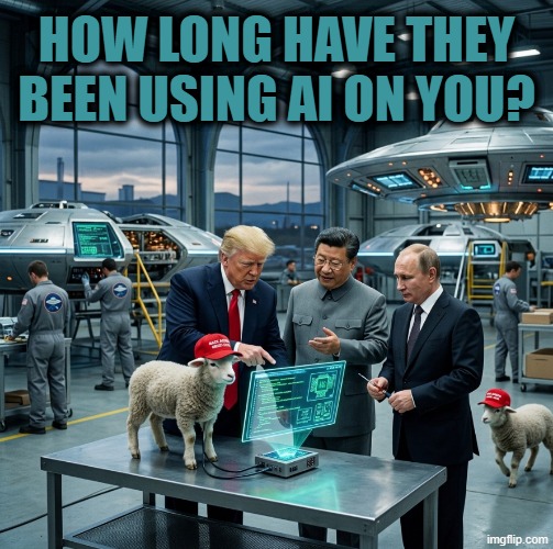 Artificial Intelligence has existed as a formal field of study for about 70 years. The concept of "thinking machines" | how long have they been using ai on you? | image tagged in donald trump,vladimir putin,xi jinping,russia,china,make america great again | made w/ Imgflip meme maker