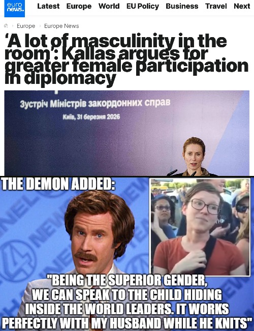 An expert in toxic femininity I take it? | image tagged in anchorman news,european union,identity politics,funny,feminism | made w/ Imgflip meme maker