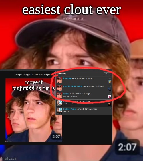 people trying to be different template | easiest clout ever | image tagged in people trying to be different template | made w/ Imgflip meme maker