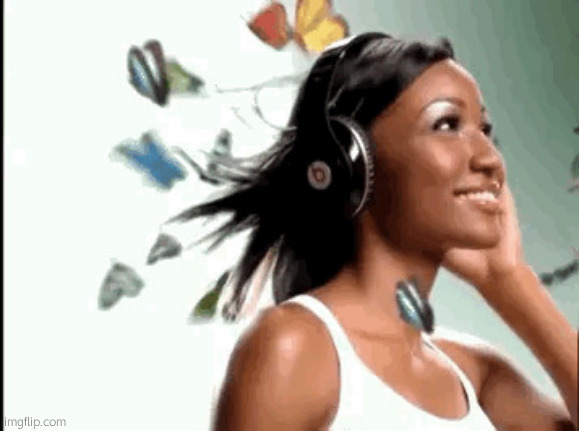 Girl listening to music | image tagged in girl listening to music | made w/ Imgflip meme maker