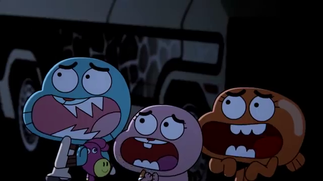 Gumball, Anais and Darwin screams Blank Meme Template