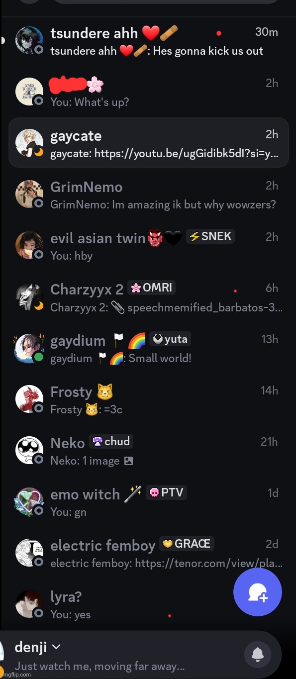discord chat reveal, red dots for ppl who are not from imgflip | made w/ Imgflip meme maker