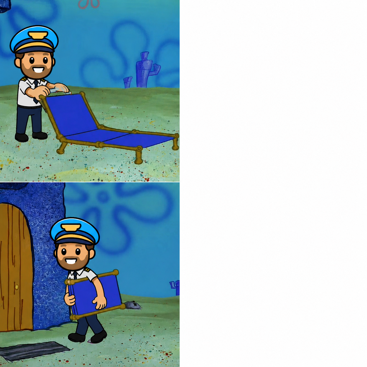 Skycards Squidward Blank Meme Template