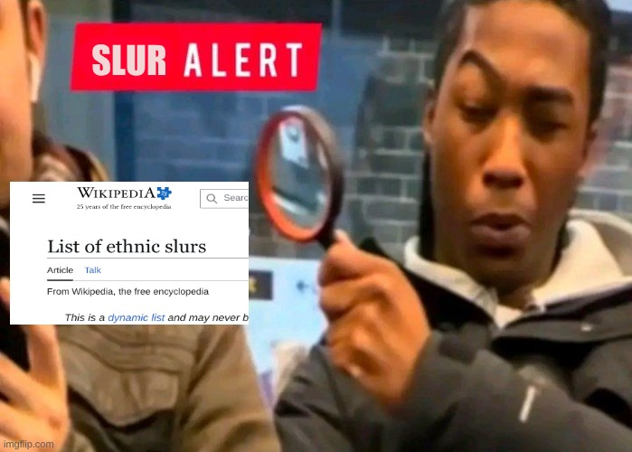 slur alert Blank Meme Template