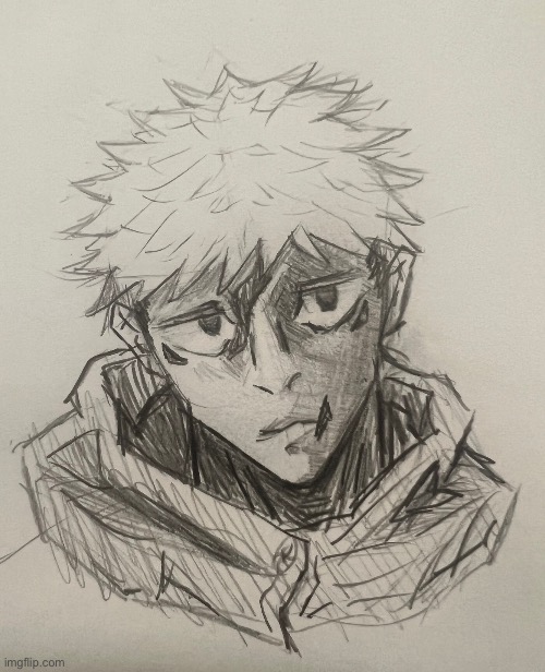 Yuji | image tagged in drawing,drawings,art,jjk | made w/ Imgflip meme maker