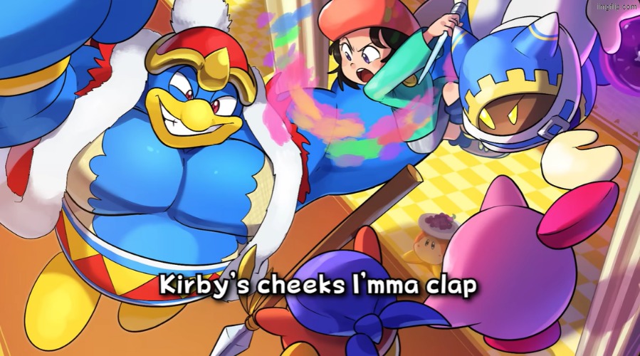 I bet the-whiz-bang will like this one. | image tagged in kirby,cursed | made w/ Imgflip meme maker