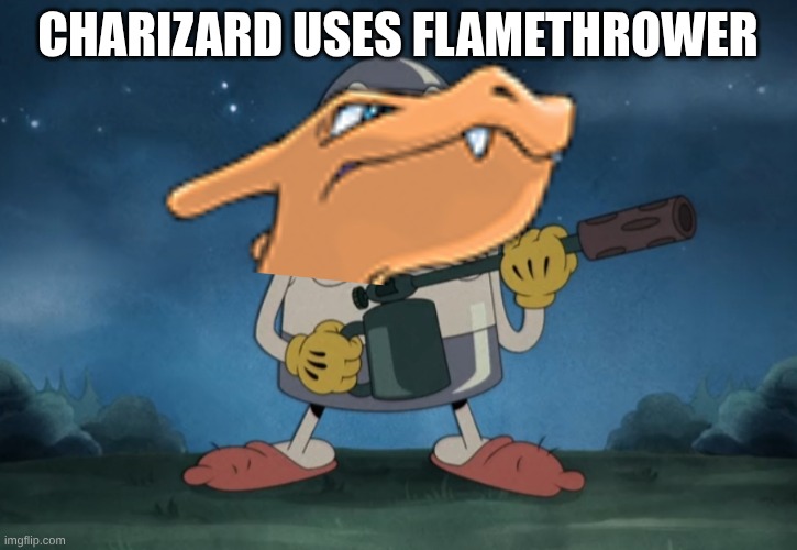 Elder Kettle Flamethrower | Charizard uses Flamethrower | image tagged in elder kettle flamethrower | made w/ Imgflip meme maker