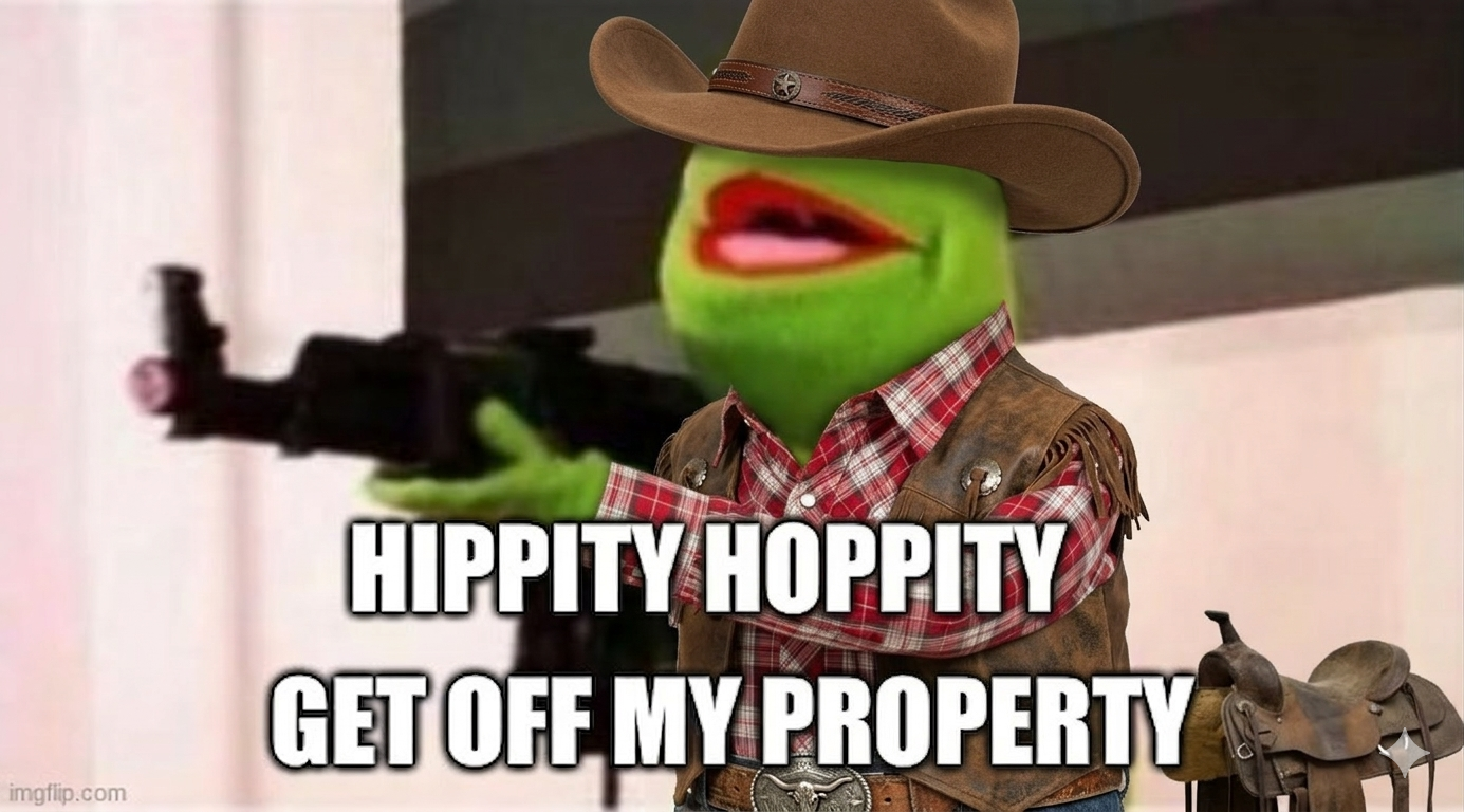 Texan Kermit Blank Meme Template