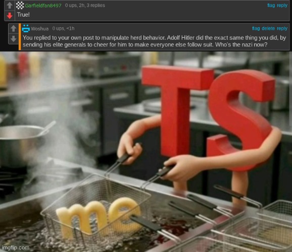 used his own shit against him | image tagged in ts frying me | made w/ Imgflip meme maker
