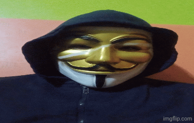 Gold Anonymous | image tagged in gifs,hacker | made w/ Imgflip images-to-gif maker
