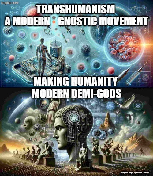 TRANSHUMANISM & THE GHOST IN THE SHELL( A Modern Gnostic Movement to recreate Nephilim Demi-Gods) | made w/ Imgflip meme maker