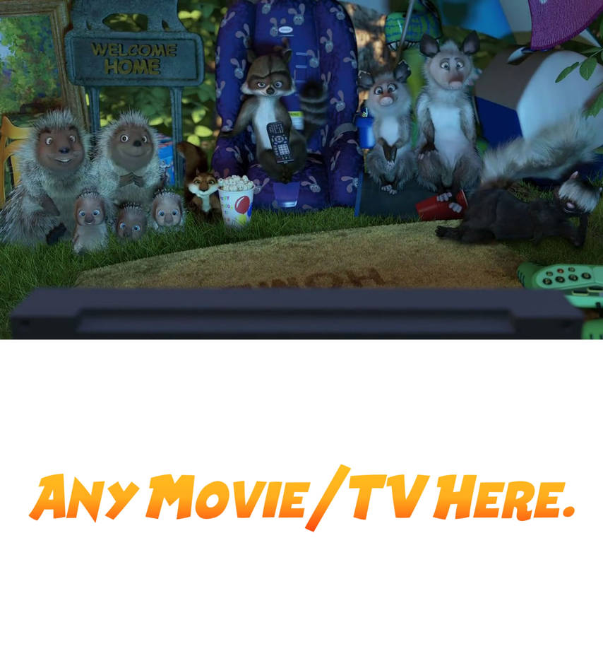 The Over The Hedge Gang Watching What? Blank Meme Template