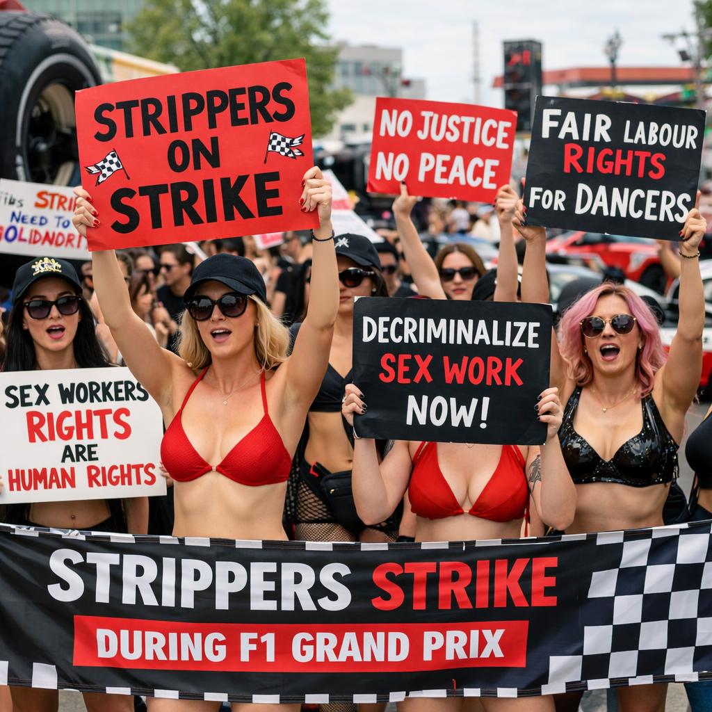 Montreal F1 stripper strike Blank Meme Template