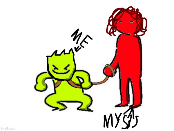 Gremlin child on leash | image tagged in gremlin,child,on,leash | made w/ Imgflip meme maker
