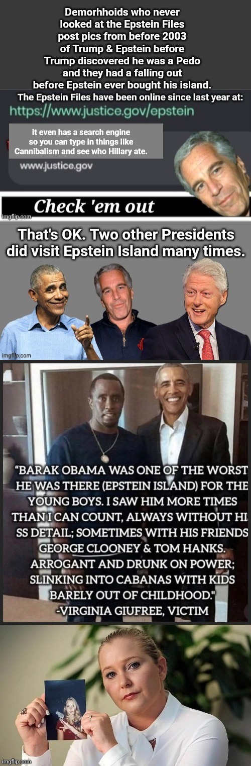 image tagged in epstein island presidents,dingle barry exposed by virginia giufree | made w/ Imgflip meme maker