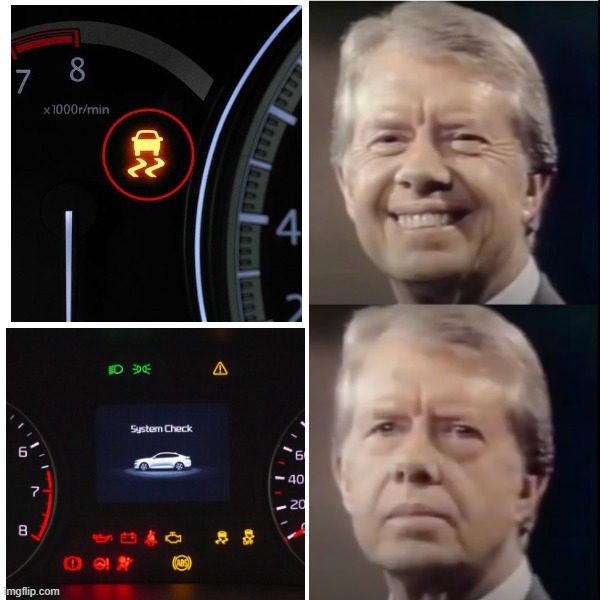 Umm, guys | image tagged in jimmy carter smile and sad,cars | made w/ Imgflip meme maker