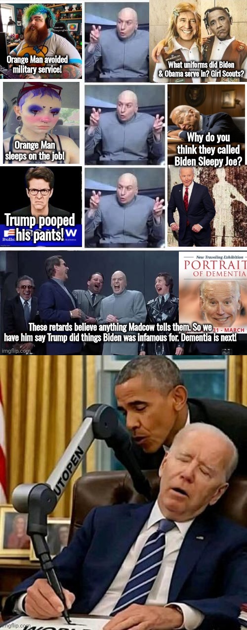 image tagged in demorhhoid hypocrisy,sleepy joe autopen | made w/ Imgflip meme maker