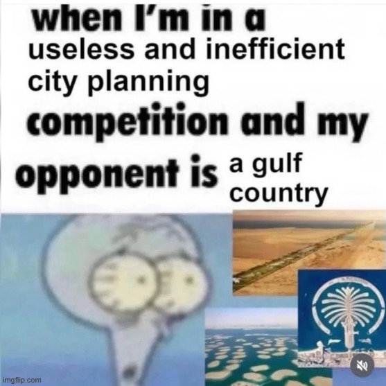couldv'e build walkable citoes with all that oil money | made w/ Imgflip meme maker