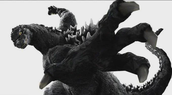 Godzilla punching Blank Meme Template