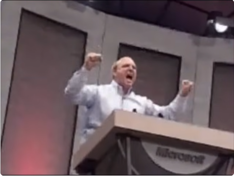 Steve Ballmer I love this company yeaaah Blank Meme Template