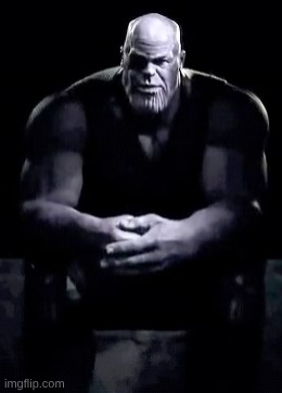 Do NOT spoil tadc 8 | image tagged in thanos sitting | made w/ Imgflip meme maker