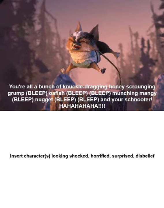 Who's reaction to Perrito swearing Blank Meme Template