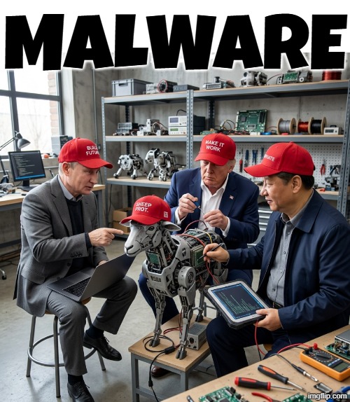 TRUMPER-WARE | MALWARE | image tagged in donald trump,vladimir putin,xi jinping,inception,cowboy wisdom,jeffrey epstein | made w/ Imgflip meme maker