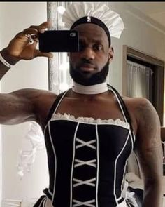 LEBRON maid outfit Blank Meme Template