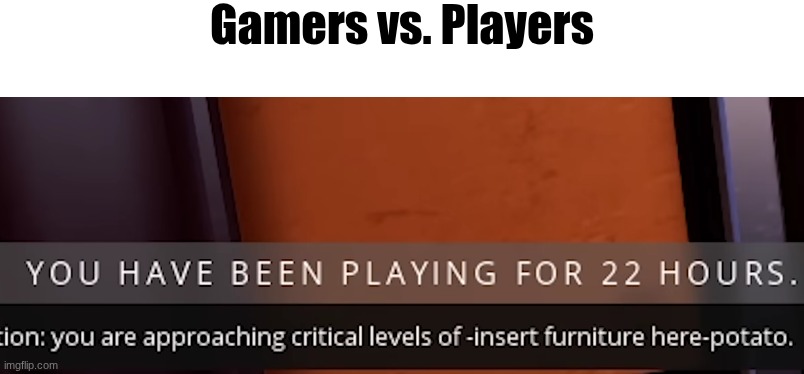 there is a difference between the two | Gamers vs. Players | image tagged in memes,funny,gifs | made w/ Imgflip meme maker