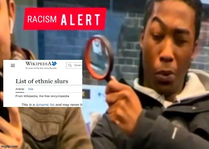 racism alert | image tagged in racism alert | made w/ Imgflip meme maker