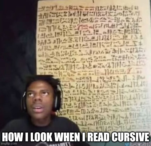 dude if it were to save my life I'm gone | how I look when I read cursive | image tagged in cursive | made w/ Imgflip meme maker
