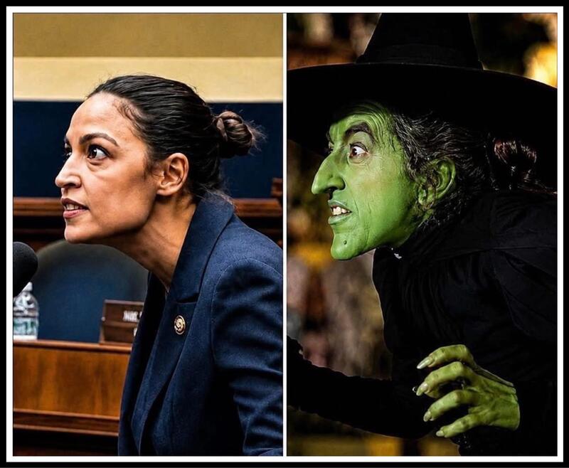 AOC witch Blank Meme Template