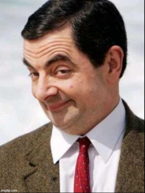 image tagged in mr bean smug | made w/ Imgflip meme maker