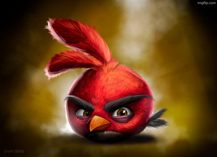 Realistic ruby Angry Birds | image tagged in realistic ruby angry birds | made w/ Imgflip meme maker