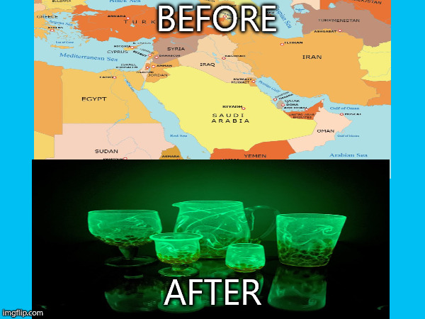 before and after | BEFORE; after | image tagged in maps,glass,glow | made w/ Imgflip meme maker
