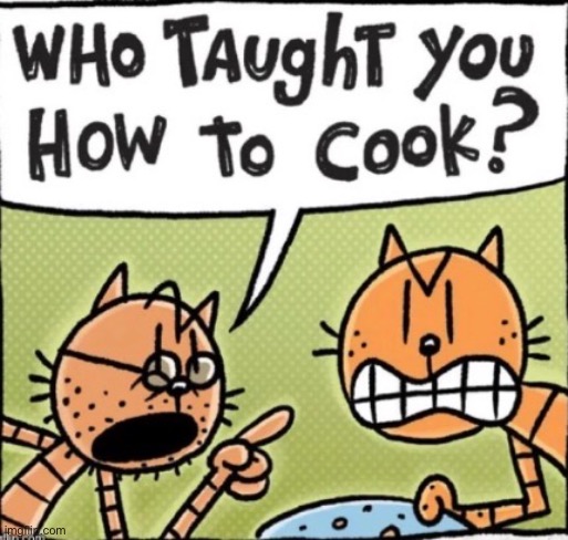 image tagged in who taught you how to cook | made w/ Imgflip meme maker