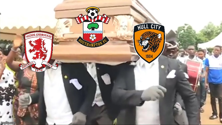 After Spygate Conspiracy, Middlesbrough and Hull fans are ready to celebrate the final before it begins... | image tagged in coffin dance,hull,southampton,middlesbrough,championship,memes | made w/ Imgflip meme maker