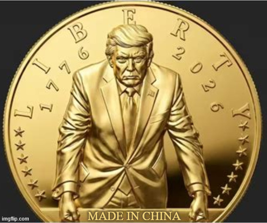 Trump sesquicentennial slug | image tagged in trump sesquicentennial slug,maga money,sucker slugs,truimp junk | made w/ Imgflip meme maker