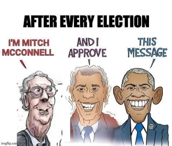 image tagged in mitch mcconnell turns into obama | made w/ Imgflip meme maker
