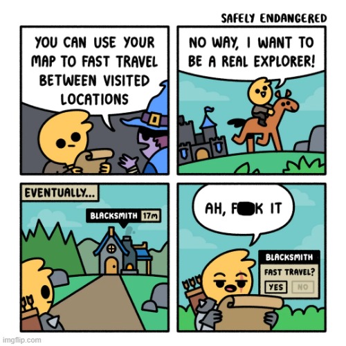 image tagged in explorer,map,fast,travel | made w/ Imgflip meme maker