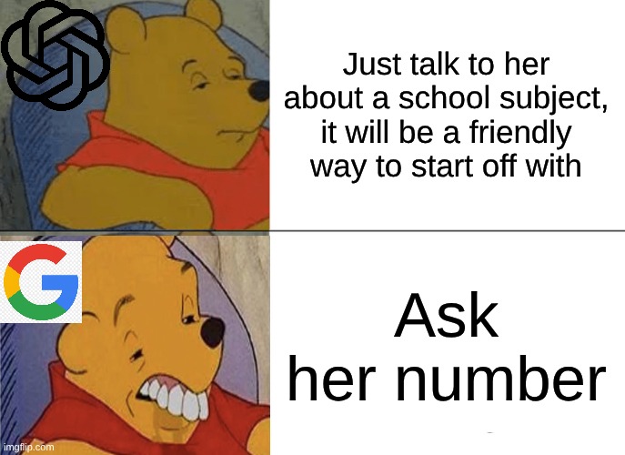 P.O.V. you just started having a crush on a girl | Just talk to her about a school subject, it will be a friendly way to start off with; Ask her number | image tagged in memes,school,funny,imgflip,oh wow are you actually reading these tags,winnie the pooh | made w/ Imgflip meme maker