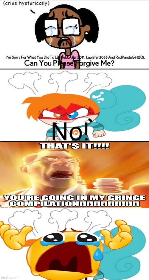 Medic sends a bastardized Nick Jr. logo to his cringe compilation | image tagged in ruin this fill in meme 316,deviantart,nick jr,team fortress 2,tf2 medic,cringe compilation | made w/ Imgflip meme maker