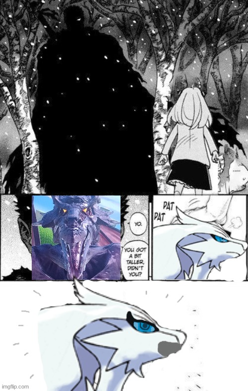 Me to Reshi asf | image tagged in ridleyyyyyyyyyyyyyyyyy,berserk,reshiram | made w/ Imgflip meme maker