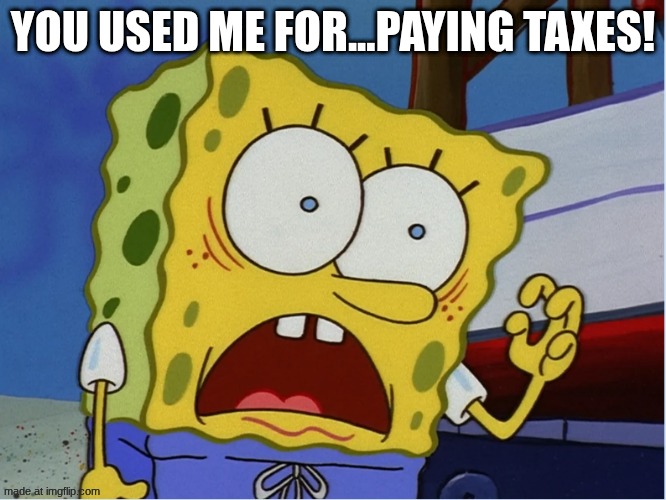 taxes meme | you used me for...paying taxes! | image tagged in you used me for land development | made w/ Imgflip meme maker