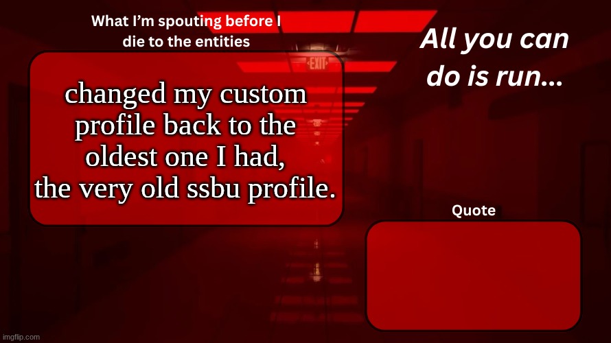colours weave into a spire of flames | changed my custom profile back to the oldest one I had, the very old ssbu profile. | image tagged in woshua announcement temp | made w/ Imgflip meme maker