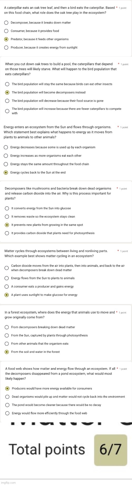 I’m so smart | image tagged in 6,out of,7,correct answers | made w/ Imgflip meme maker