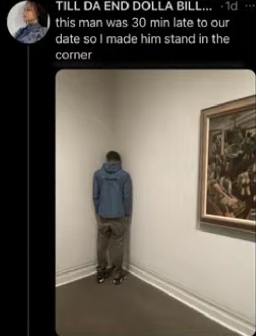 image tagged in repost,memes,date,corner,late,sad | made w/ Imgflip meme maker